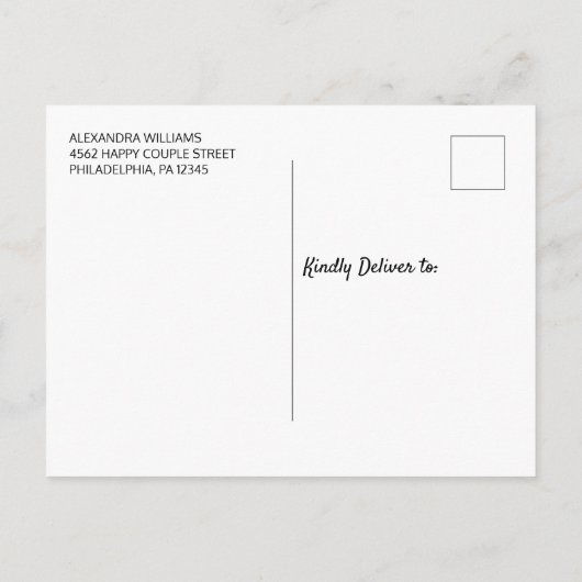 Elegant Boho Blue Roos Floral Arch Wedding Invite Uitnodiging Briefkaart (Achterkant)