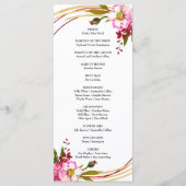 Elegant Boho Blush Floral Wedding Ceremony Program Programmakaart (Achterkant)