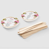 Elegant Boho Blush Pink Floral Wedding Ceremony Handwaaier (Niet-gemonteerd)