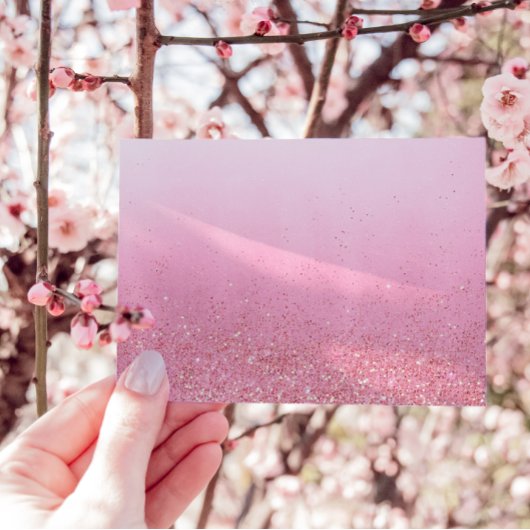 Elegant Boho Blush Roze Jurk Bloemen Vrijgezellenf Kaart