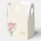 Elegant Boho Blush Roze Waterverf Bloemen Bruiloft Bedankdoosjes (Geopend)