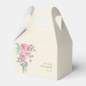 Elegant Boho Blush Roze Waterverf Bloemen Bruiloft Bedankdoosjes (Voorkant Zijde)