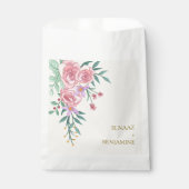 Elegant Boho Blush Roze Waterverf Bloemen Bruiloft Bedankzakje (Voorkant)