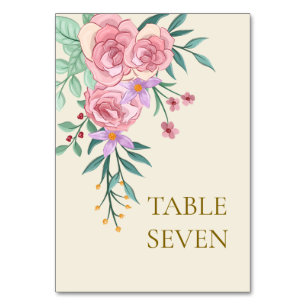 Elegant Boho Blush Roze Waterverf Bloemen Bruiloft Kaart