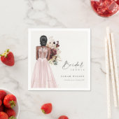 Elegant Boho Blush Wedding Gown Vrijgezellenfeest Servet (Insitu)