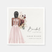 Elegant Boho Blush Wedding Gown Vrijgezellenfeest Servet (Voorkant)