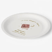 Elegant Boho Boek Moon Star Baby shower Papieren Bordje (Gekanteld)