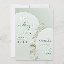 Elegant boho booggroen bladgroen bloesje kaart