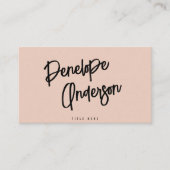 Elegant Boho Bord Roze QR Code Modern Unique Girly Visitekaartje (Voorkant)