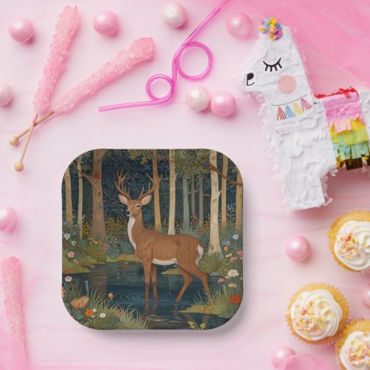 Elegant boho boshoudhert papieren bordje (Feest)