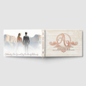 Elegant Boho Botanical Custom Monogram Wedding Gastenboek (Volledig)