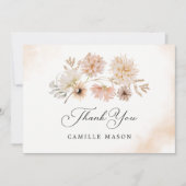 Elegant Boho Botanical Dank je wel Bedankkaart (Voorkant)