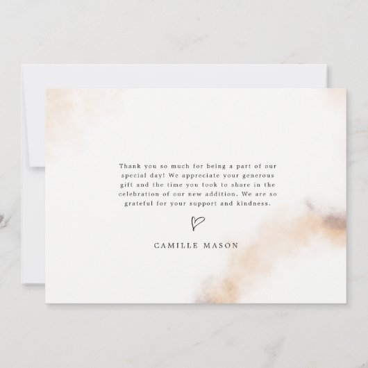 Elegant Boho Botanical Dank je wel Bedankkaart (Achterkant)