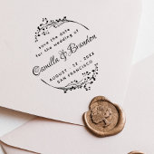 Elegant Boho Botanische Classy Lettering Wedding Rubberstempel