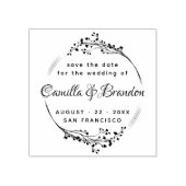 Elegant Boho Botanische Classy Lettering Wedding Rubberstempel (Afrduk)