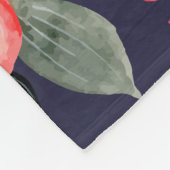 Elegant boho botanische mooie wilde bloemen marine fleece deken (Hoek)