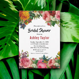 Elegant Boho Botanische Tuin Bloemen Vrijgezellenf Kaart