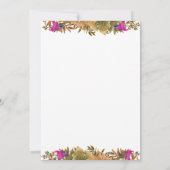 Elegant Boho Botanische Waterverf Flowers Wedding Kaart (Achterkant)