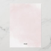 Elegant Boho Bourgondië Blush Bloemen Bruiloft Folie Uitnodiging (Achterkant)