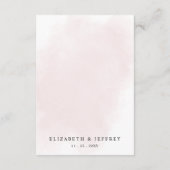 Elegant Boho Bourgondië Blush Bloemen Bruiloft Informatiekaartje (Achterkant)