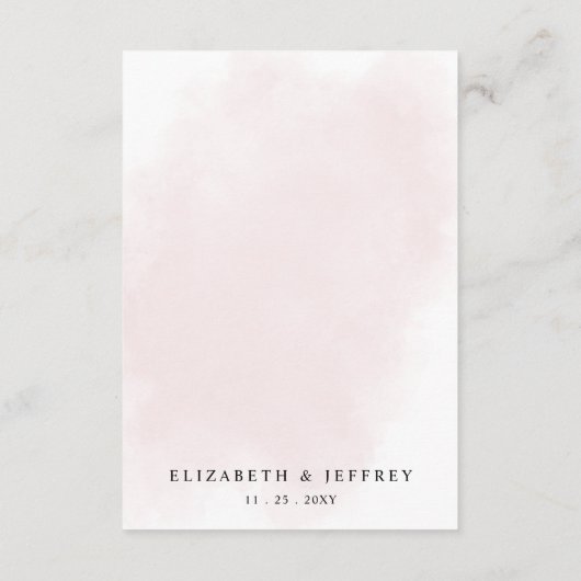 Elegant Boho Bourgondië Blush Bloemen Bruiloft Informatiekaartje (Achterkant)