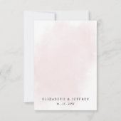 Elegant Boho Bourgondië Blush Bloemen Bruiloft RSVP Kaartje (Achterkant)