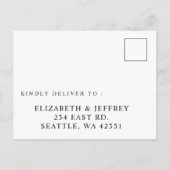 Elegant Boho Bourgondië Blush Bloemen RSVP Briefkaart (Achterkant)