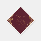 Elegant Boho | Bourgondië en gouden herfstbruiloft Servet (Hoek)