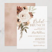 Elegant Boho Bridal Brunch Uitnodiging (Voorkant / Achterkant)