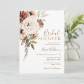Elegant Boho Bridal Shower Kaart (Staand voorkant)