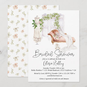 Elegant Boho Bride's Room Vrijgezellenfeest Kaart