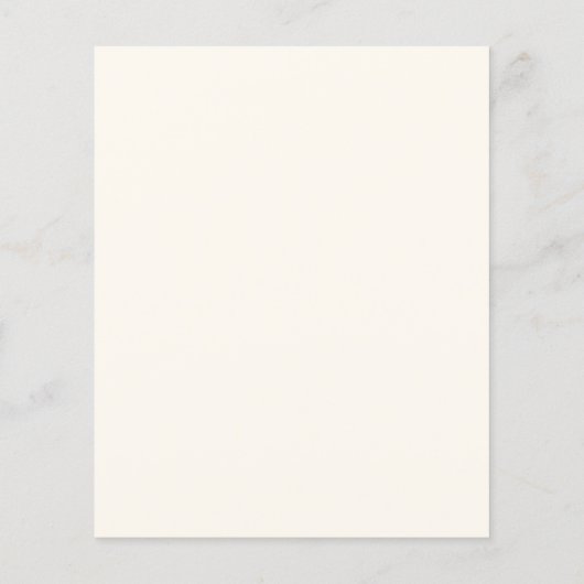 Elegant Boho Bruin Gouden Schaar Haar Menu (Achterkant)