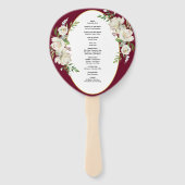 Elegant Boho Burgundy Floral Wedding Ceremony Handwaaier (Achterkant)