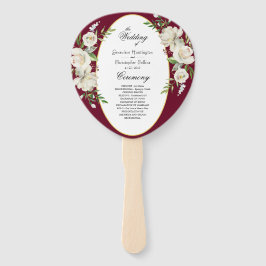 Elegant Boho Burgundy Floral Wedding Ceremony Handwaaier