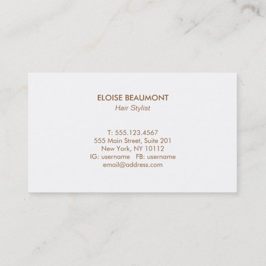 Elegant Boho Butterfly Natuur Visitekaartje (Achterkant)