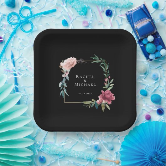 Elegant Boho cadeaudoos Papieren Bordje (Feest)