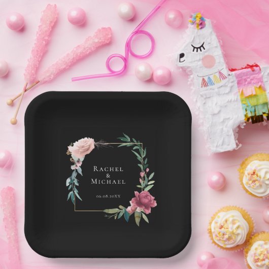 Elegant Boho cadeaudoos Papieren Bordje (Feest)