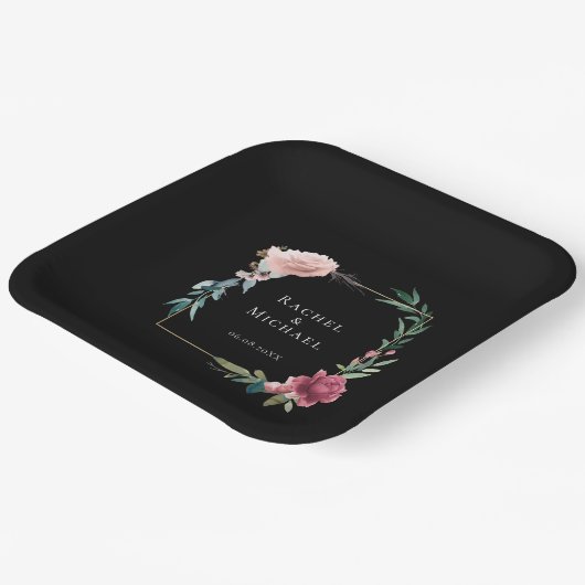 Elegant Boho cadeaudoos Papieren Bordje (Gebogen)