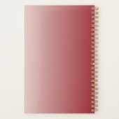 Elegant Boho Chic Blush Roze & Bourgondië Bloemen Planner (Achterkant)