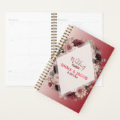 Elegant Boho Chic Blush Roze & Bourgondië Bloemen Planner (Display)