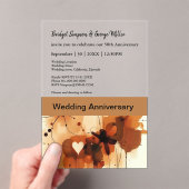 Elegant Boho Chic bruiloft Jubileum Acryl Uitnodigingen (Insitu (Draagbaar))