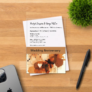 Elegant Boho Chic bruiloft Jubileum Acryl Uitnodigingen