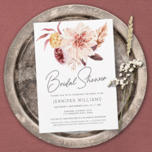 Elegant Boho Chic Floral Bridal Shower