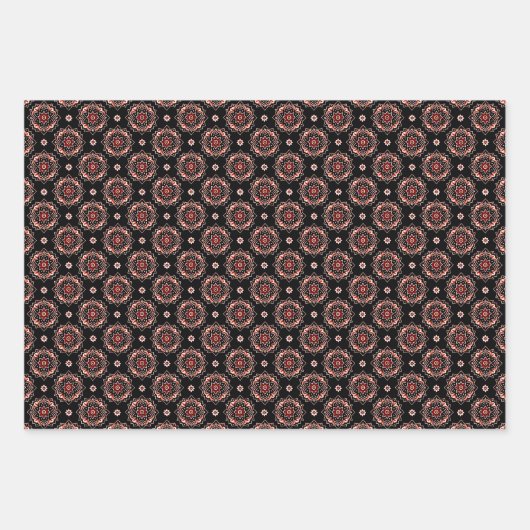 Elegant Boho Chic Floral Pattern Inpakpapier Vel (Voorkant)