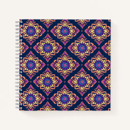 Elegant Boho Chic Floral Pattern Notitieboek