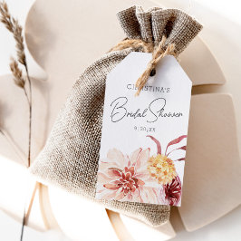 Elegant Boho Chic Floral Vrijgezellenfeest Favor Cadeaulabel
