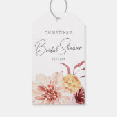 Elegant Boho Chic Floral Vrijgezellenfeest Favor Cadeaulabel (Achterkant)