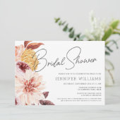 Elegant Boho Chic Floral Vrijgezellenfeest Party Kaart (Staand voorkant)