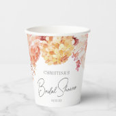 Elegant Boho Chic Floral Vrijgezellenfeest Party Papieren Bekers (Voorkant)