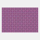 Elegant Boho Chic geometrisch bloemenpatroon Inpakpapier Vel (Voorkant 3)